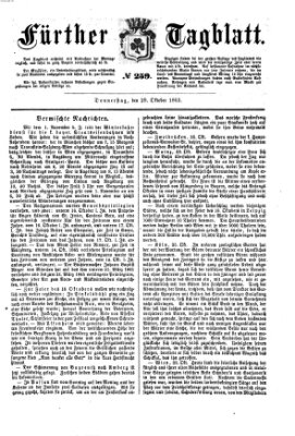 Fürther Tagblatt Donnerstag 29. Oktober 1863