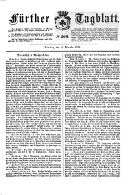 Fürther Tagblatt Dienstag 10. November 1863