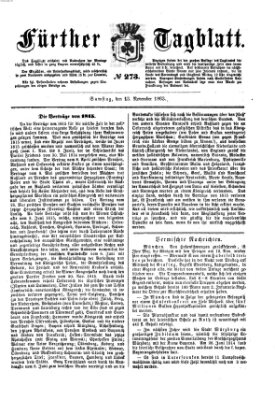 Fürther Tagblatt Samstag 14. November 1863