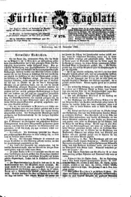 Fürther Tagblatt Sonntag 15. November 1863