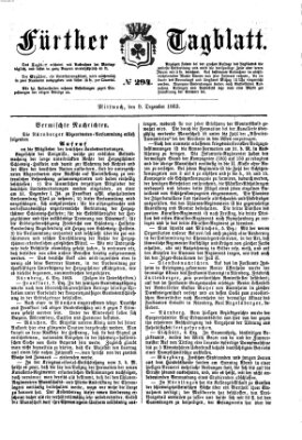 Fürther Tagblatt Mittwoch 9. Dezember 1863