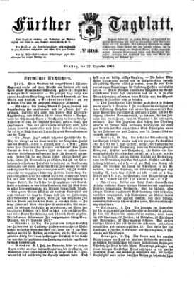 Fürther Tagblatt Dienstag 22. Dezember 1863