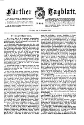 Fürther Tagblatt Dienstag 29. Dezember 1863