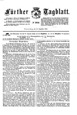 Fürther Tagblatt Donnerstag 31. Dezember 1863