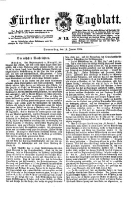 Fürther Tagblatt Donnerstag 14. Januar 1864