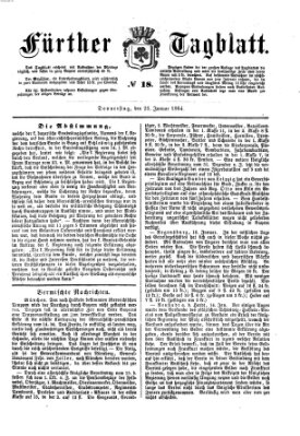 Fürther Tagblatt Donnerstag 21. Januar 1864