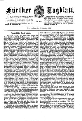 Fürther Tagblatt Donnerstag 28. Januar 1864