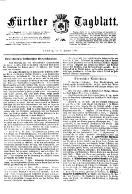 Fürther Tagblatt Samstag 13. Februar 1864