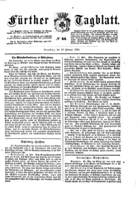 Fürther Tagblatt Samstag 20. Februar 1864