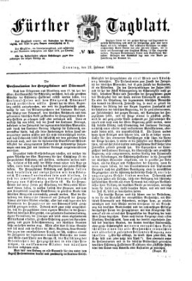 Fürther Tagblatt Sonntag 21. Februar 1864