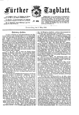 Fürther Tagblatt Donnerstag 3. März 1864