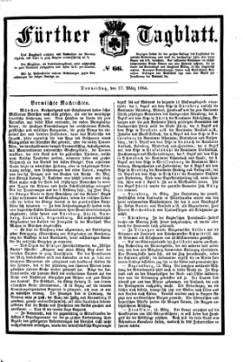 Fürther Tagblatt Donnerstag 17. März 1864