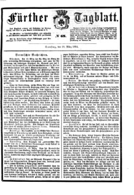 Fürther Tagblatt Samstag 19. März 1864