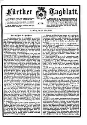 Fürther Tagblatt Samstag 26. März 1864