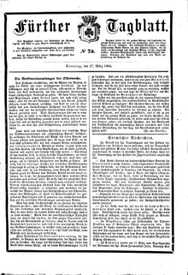 Fürther Tagblatt Sonntag 27. März 1864