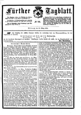 Fürther Tagblatt Sonntag 20. März 1864