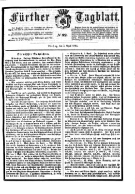 Fürther Tagblatt Dienstag 5. April 1864