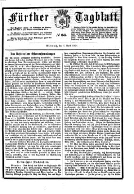 Fürther Tagblatt Mittwoch 6. April 1864