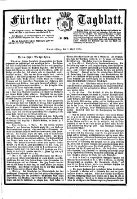 Fürther Tagblatt Donnerstag 7. April 1864