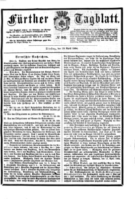 Fürther Tagblatt Dienstag 19. April 1864