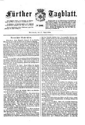 Fürther Tagblatt Mittwoch 27. April 1864