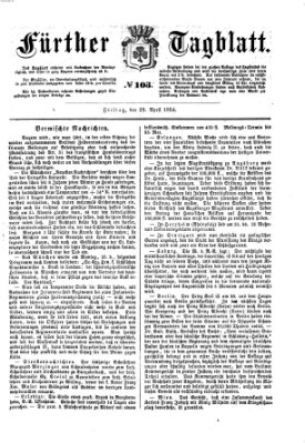 Fürther Tagblatt Freitag 29. April 1864