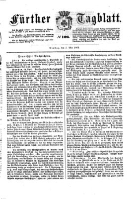 Fürther Tagblatt Dienstag 3. Mai 1864