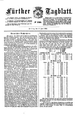 Fürther Tagblatt Freitag 17. Juni 1864