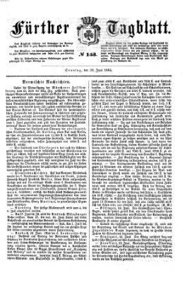 Fürther Tagblatt Sonntag 26. Juni 1864