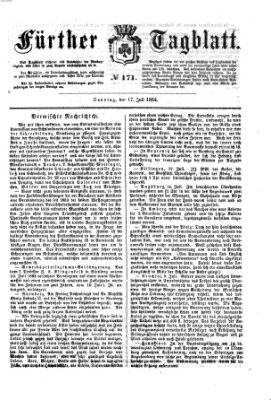 Fürther Tagblatt Sonntag 17. Juli 1864