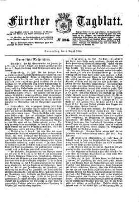 Fürther Tagblatt Donnerstag 4. August 1864