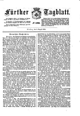 Fürther Tagblatt Dienstag 9. August 1864