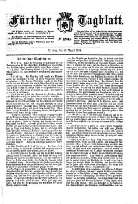 Fürther Tagblatt Dienstag 16. August 1864