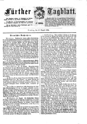 Fürther Tagblatt Samstag 27. August 1864