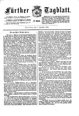 Fürther Tagblatt Donnerstag 8. September 1864