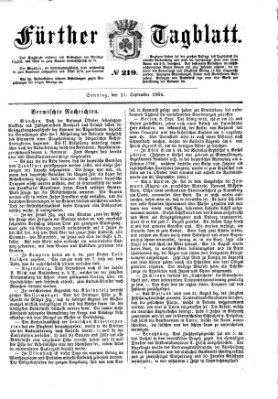 Fürther Tagblatt Sonntag 11. September 1864