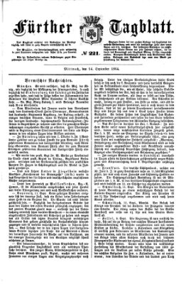 Fürther Tagblatt Mittwoch 14. September 1864