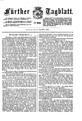 Fürther Tagblatt Sonntag 18. September 1864