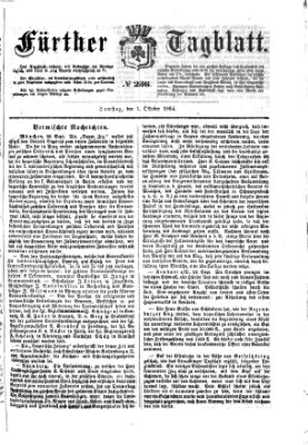 Fürther Tagblatt Samstag 1. Oktober 1864