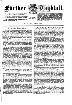 Fürther Tagblatt Sonntag 2. Oktober 1864