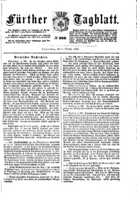 Fürther Tagblatt Donnerstag 6. Oktober 1864