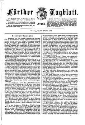 Fürther Tagblatt Dienstag 11. Oktober 1864