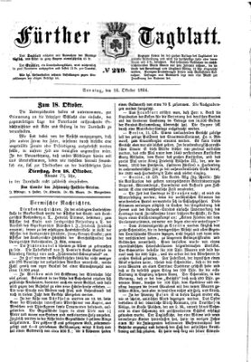 Fürther Tagblatt Sonntag 16. Oktober 1864