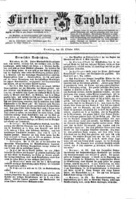 Fürther Tagblatt Samstag 22. Oktober 1864