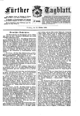 Fürther Tagblatt Dienstag 25. Oktober 1864