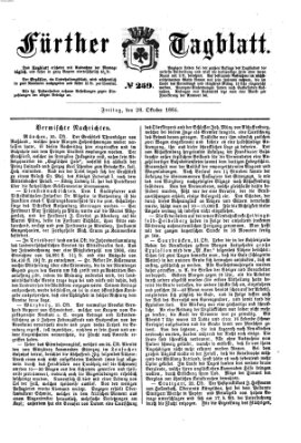 Fürther Tagblatt Freitag 28. Oktober 1864