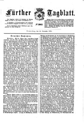 Fürther Tagblatt Donnerstag 24. November 1864