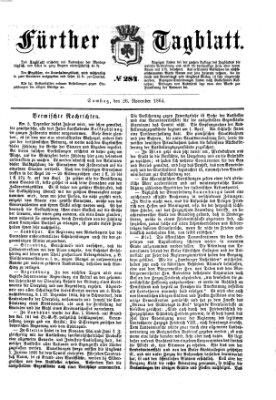 Fürther Tagblatt Samstag 26. November 1864