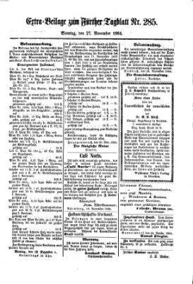 Fürther Tagblatt Sonntag 27. November 1864