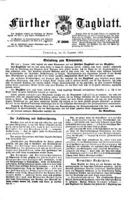 Fürther Tagblatt Donnerstag 15. Dezember 1864